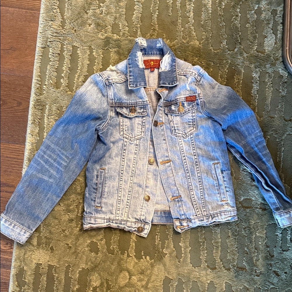 7 For All Mankind Light Blue Kids Jean Jacket
